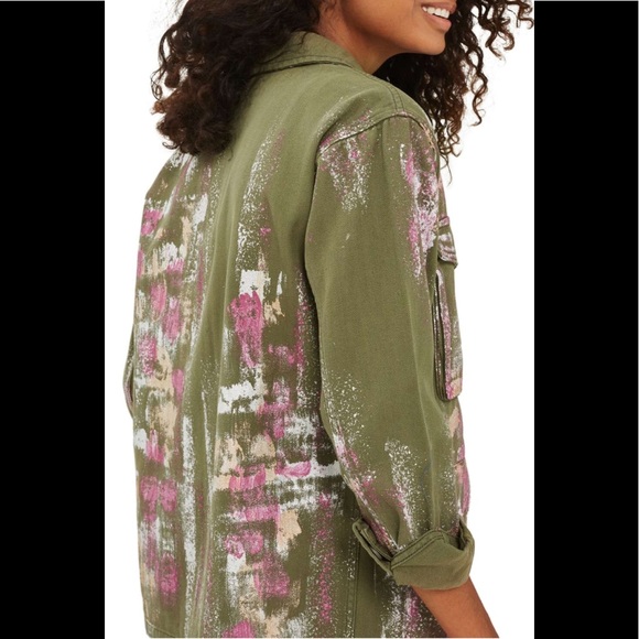 NWT Top shop Ethan Metallic foil jacket Size US4 - Picture 2 of 8